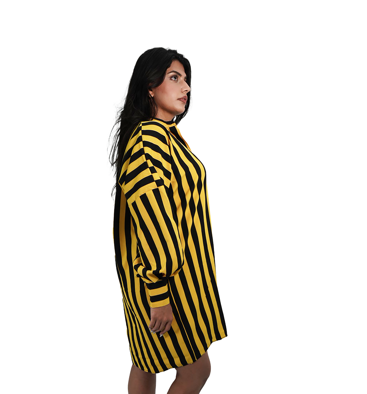 Millie Bold Stripes Button-Down Shirt Dress