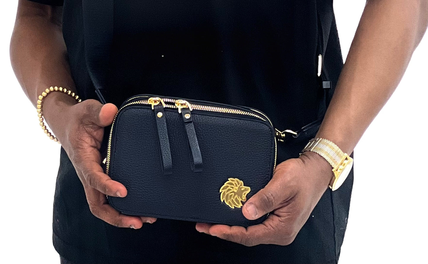 Timeless plain gold logo Bag