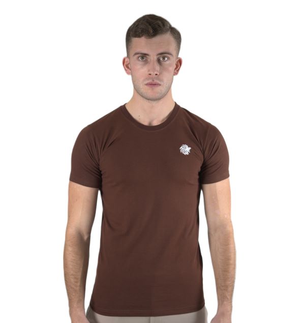 Men's T Shirt Dark Brown Slim Fit