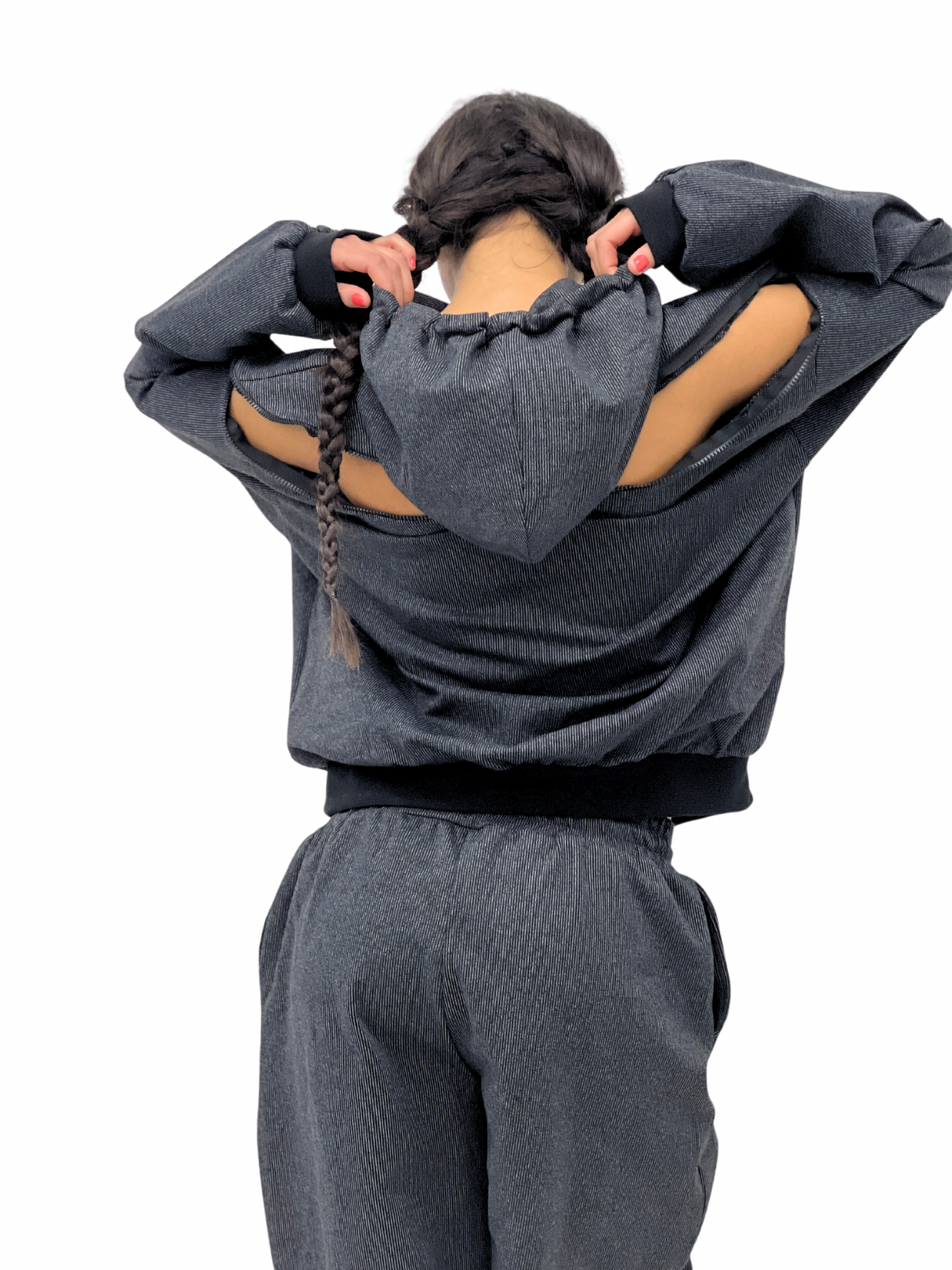 Cozy Fleece-Trimmed Hoodie and Jogger Set