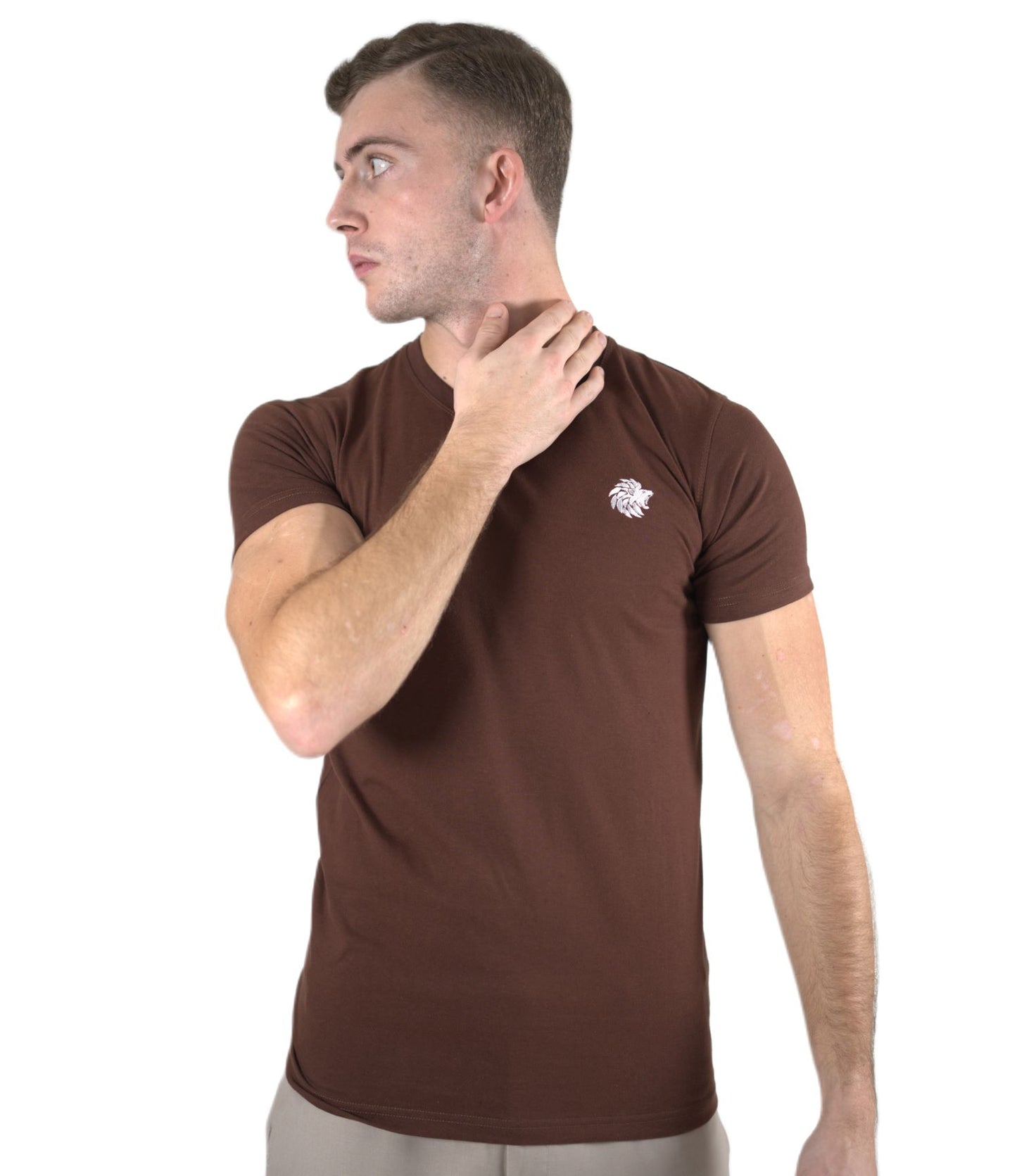 Men's T Shirt Dark Brown Slim Fit