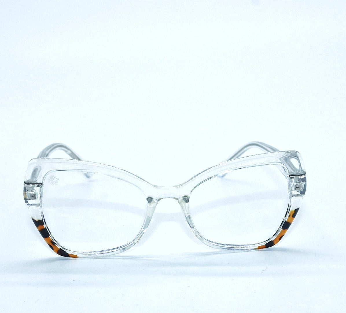 Solsa transparent frame leopard touch glasses