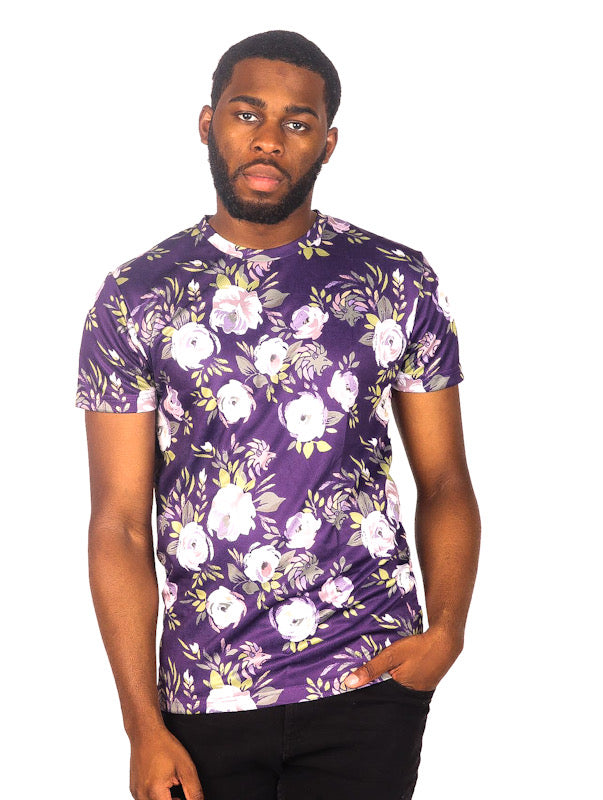 Purple Floral T shirt