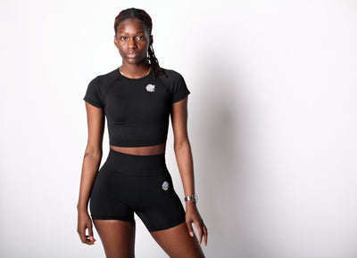 Black Serena Custom  Cycling Shorts Set.