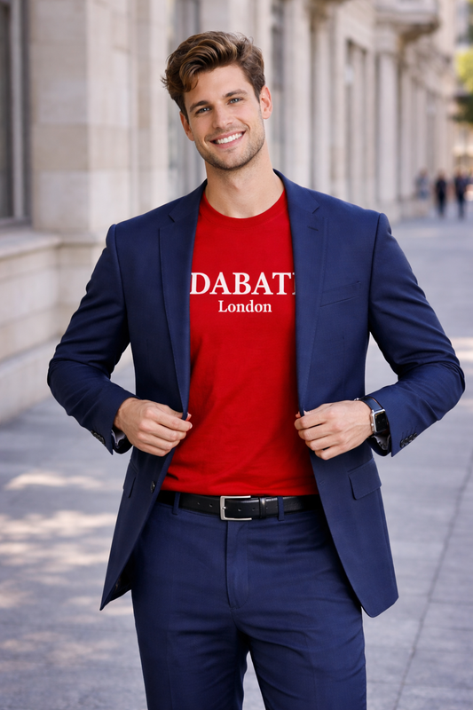 Dabati London Signature Classic T-Shirt – Premium Cotton Streetwear (Red)