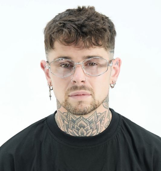 Clear glasses  Silver  Frame Myra