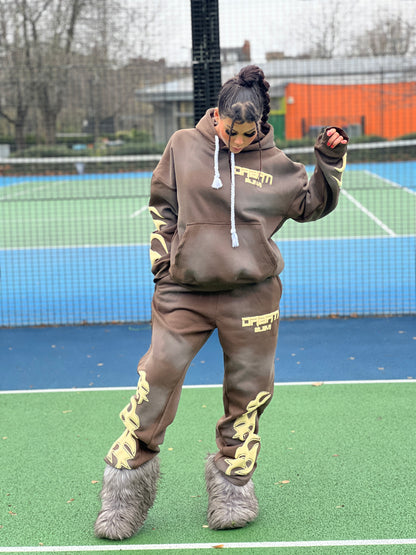 Elev8 Brown and Cream  Puff Print