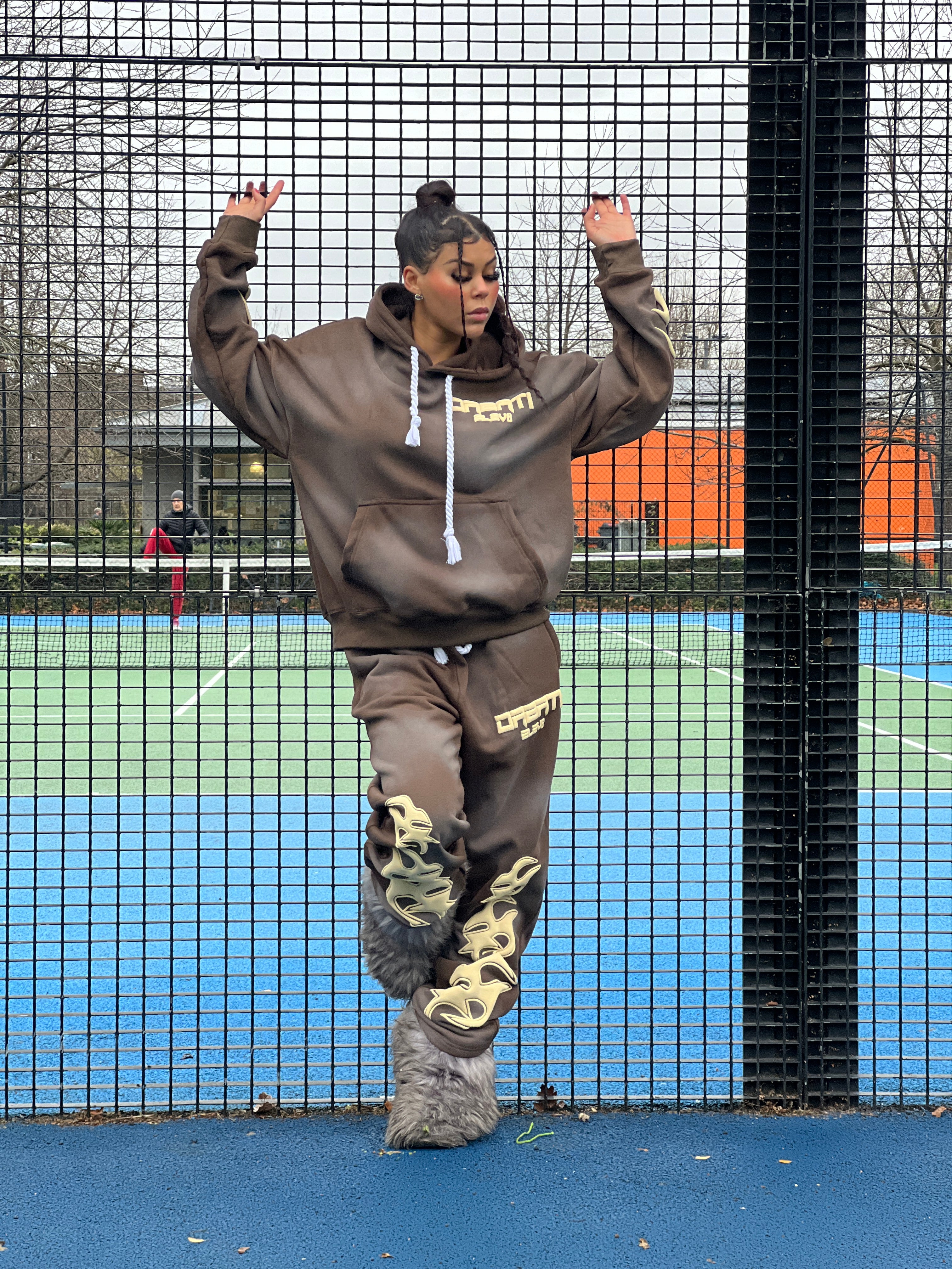Elev8 Brown and Cream  Puff Print