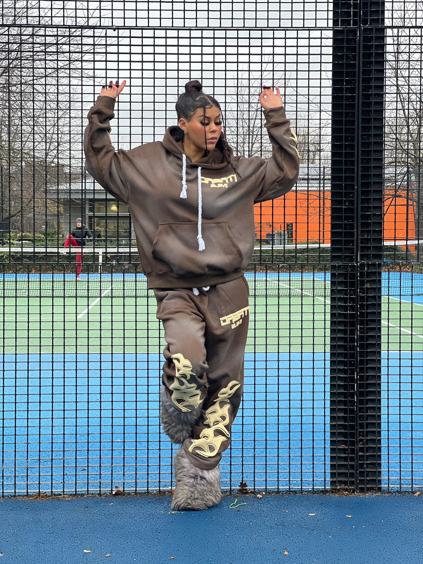 Elev8 Brown and Cream  Puff Print
