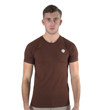 Men's T Shirt Dark Brown Slim Fit