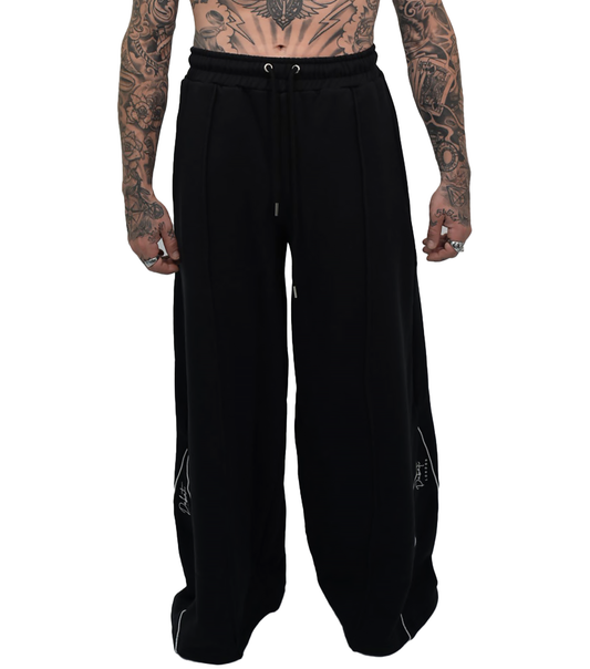 Signature Split Flare Black Joggers