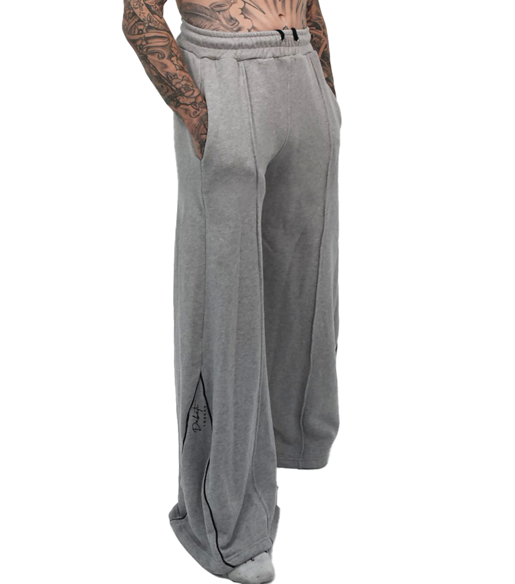 Signature Split Flare Grey Trousers