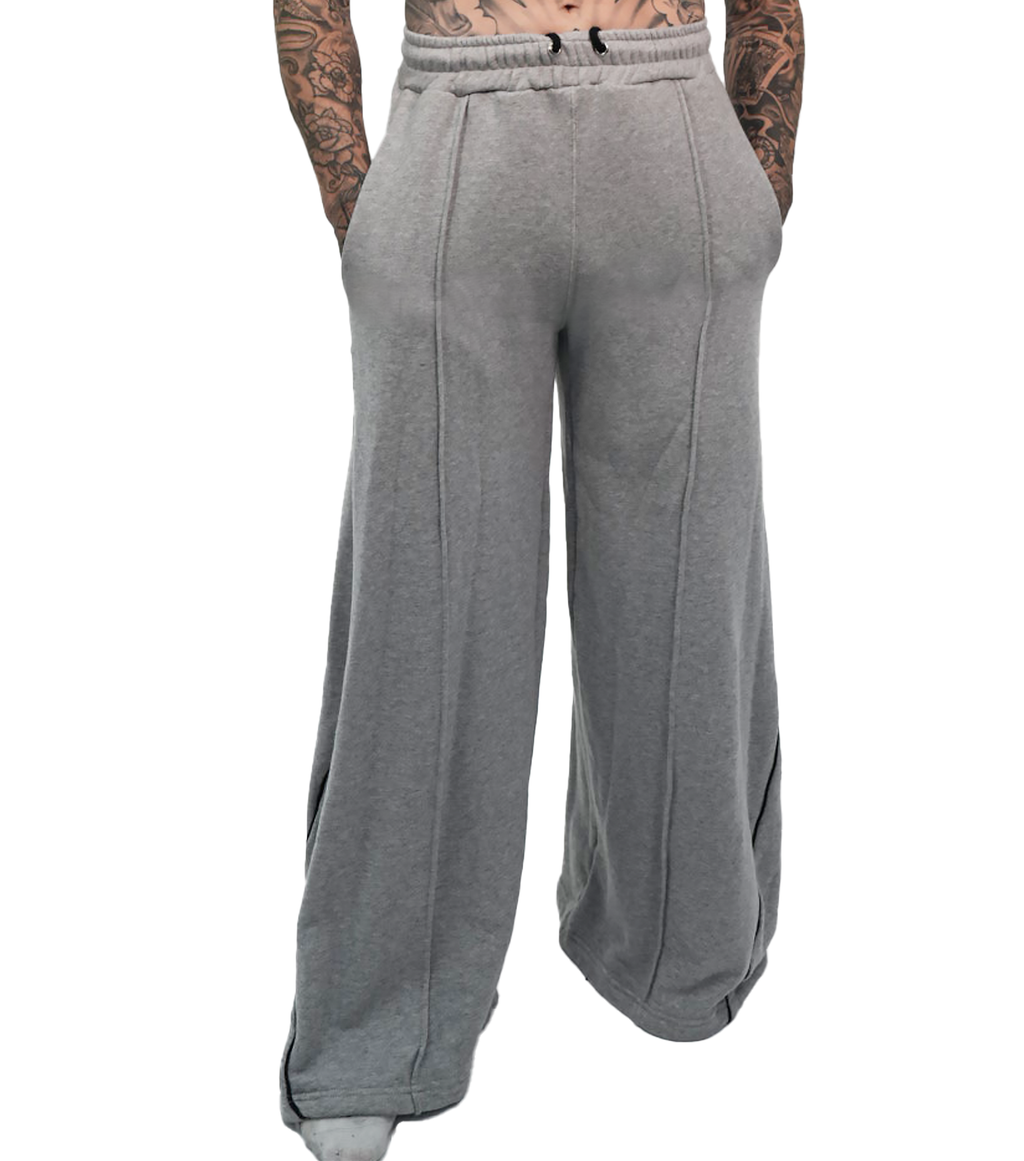 Signature Split Flare Grey Trousers