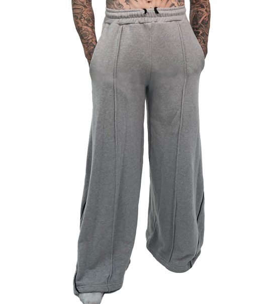 Signature Split Flare Grey Trousers