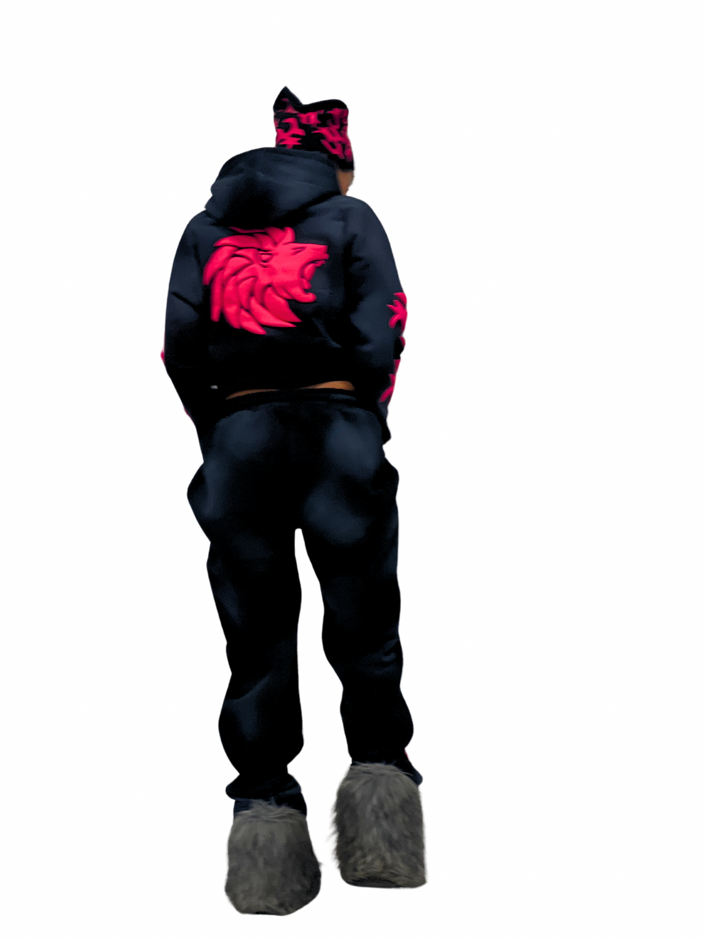 Elev8 Female Black and Pink puff print