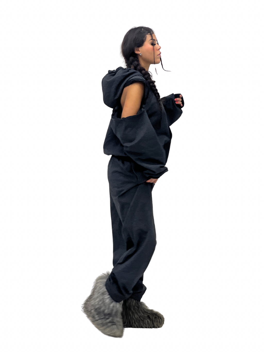 Cozy Fleece-Trimmed Hoodie and Jogger Set