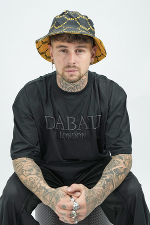 Reversible bucket hat Black and Yellow