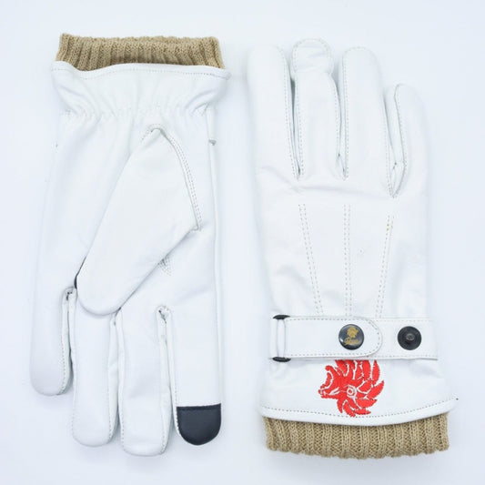 White Leather Gloves