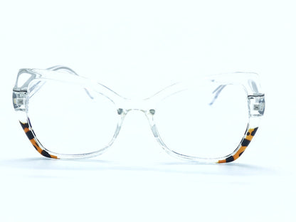 Solsa transparent  frame leopard touch glasses