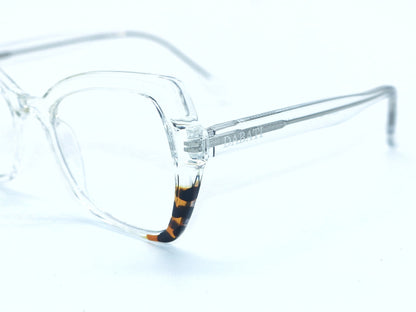 Solsa transparent  frame leopard touch glasses