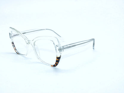 Solsa transparent  frame leopard touch glasses