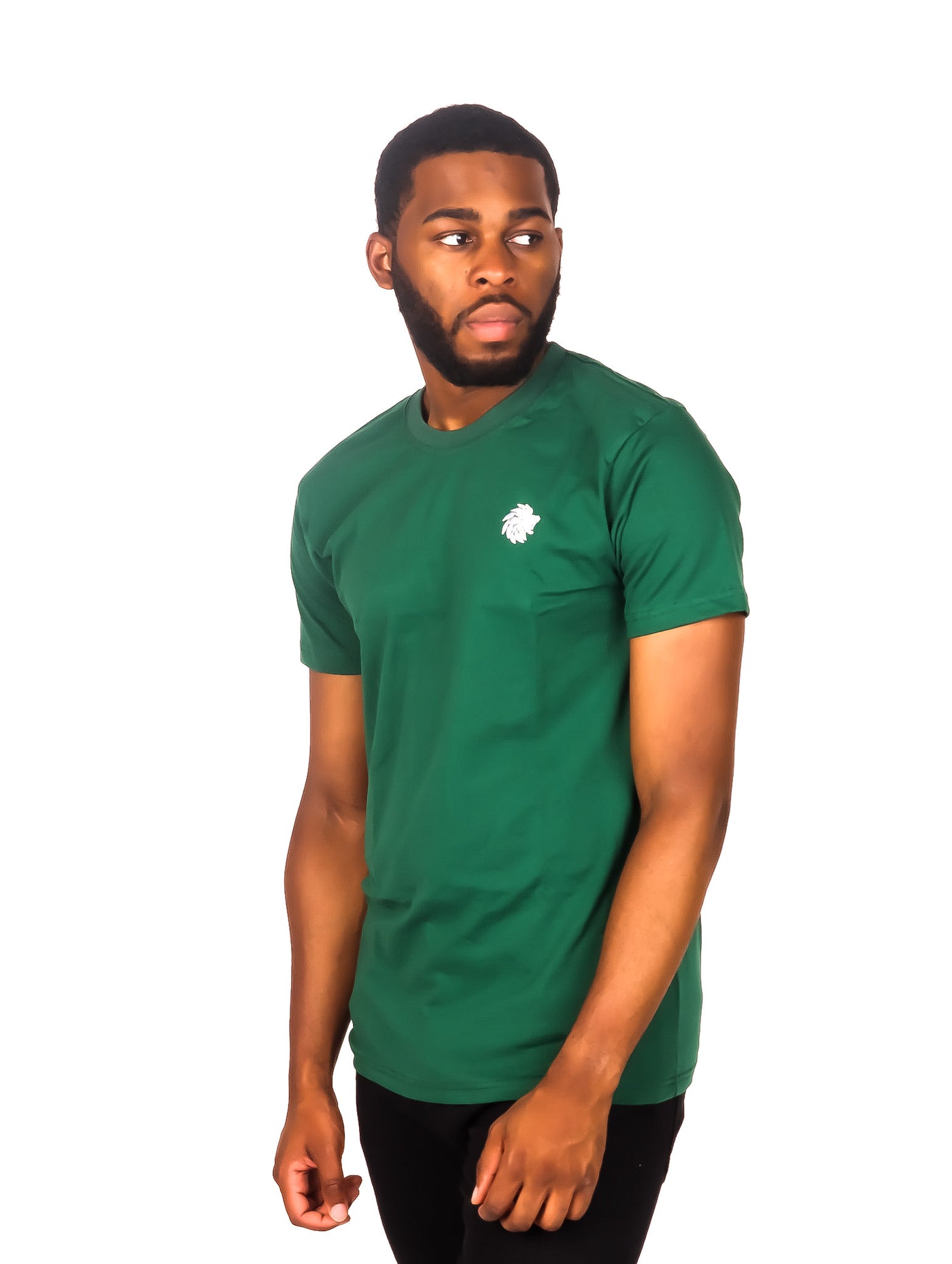Custom Green Slim Fit Crew Neck T shirt