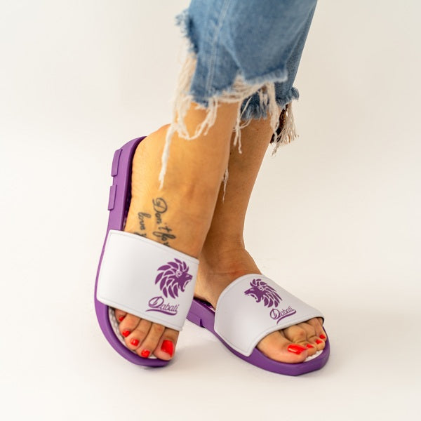 Dabati Purple Slides Unisex Slippers - Dabati London
