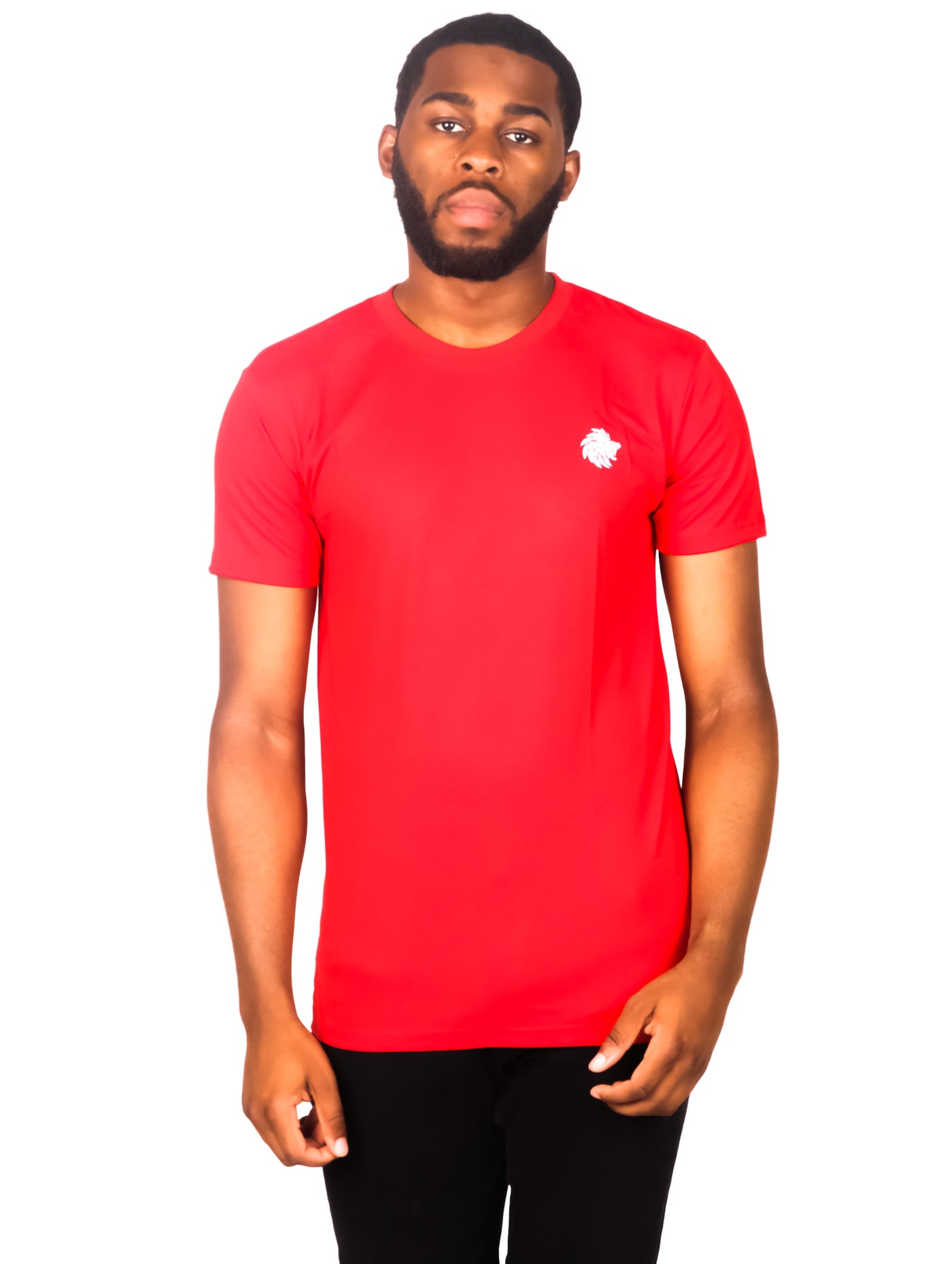 Custom Red  Slim Fit Crew Neck T shirt