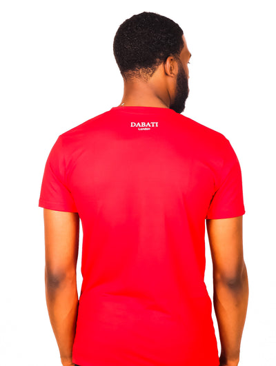 Custom Red  Slim Fit Crew Neck T shirt