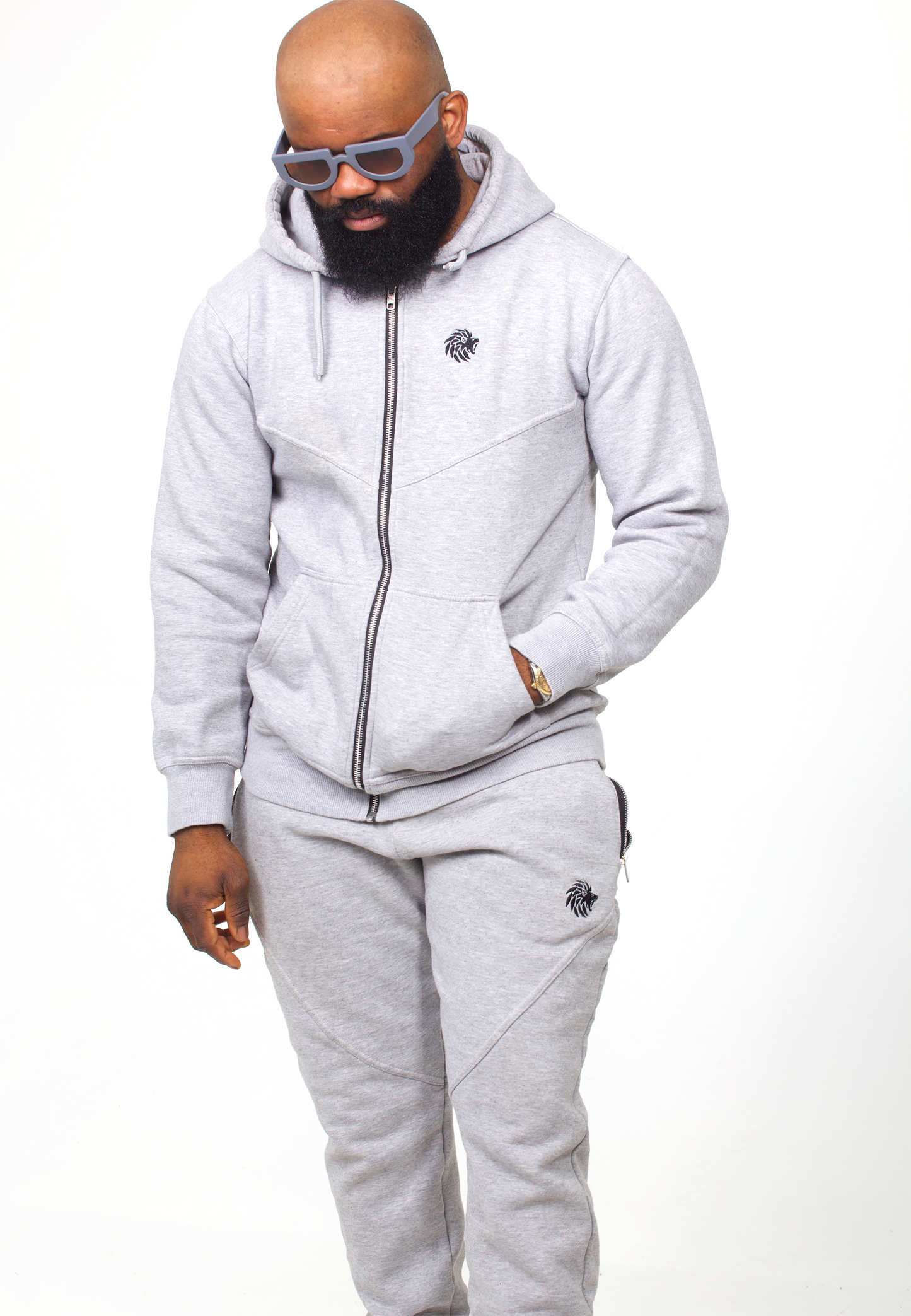GREY M6 INTRICATE TRACKSUIT