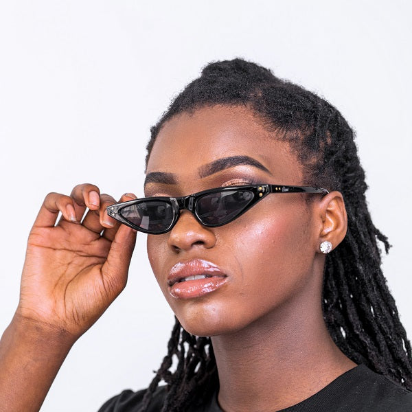 Dabati Slim Jet Black cat eye glasses - Dabati London