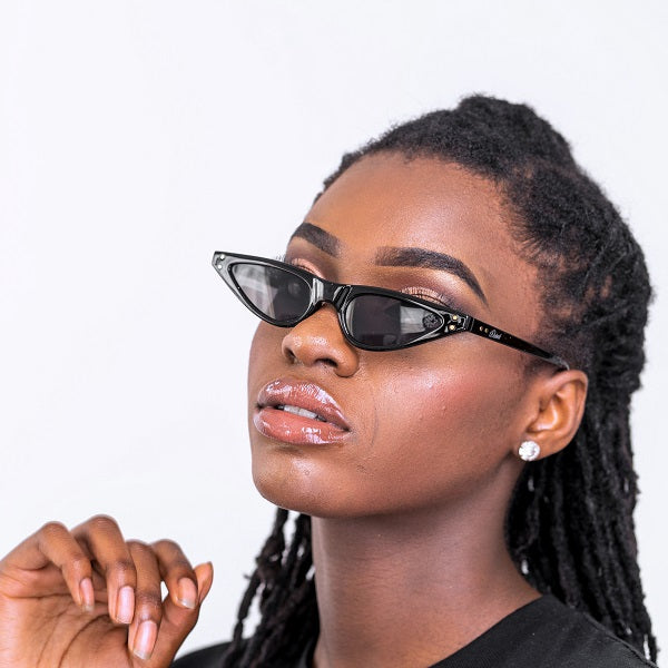 Dabati Slim Jet Black cat eye glasses - Dabati London