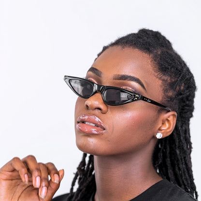 Dabati Slim Jet Black cat eye glasses - Dabati London
