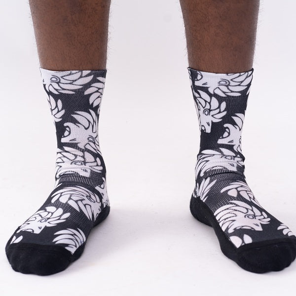Dabati Patterned Black And White Funky Winter Socks - Dabati London